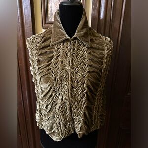 Joolay rare velvet coffin pleated capelet small nwt